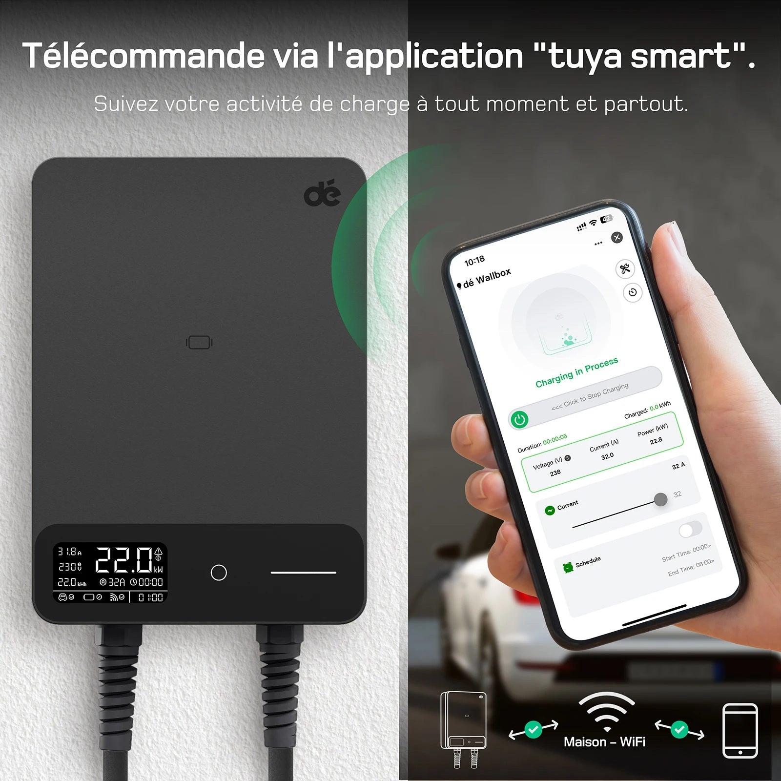 Wallbox Mobile 22kW - Plug-and-Play CEE avec App