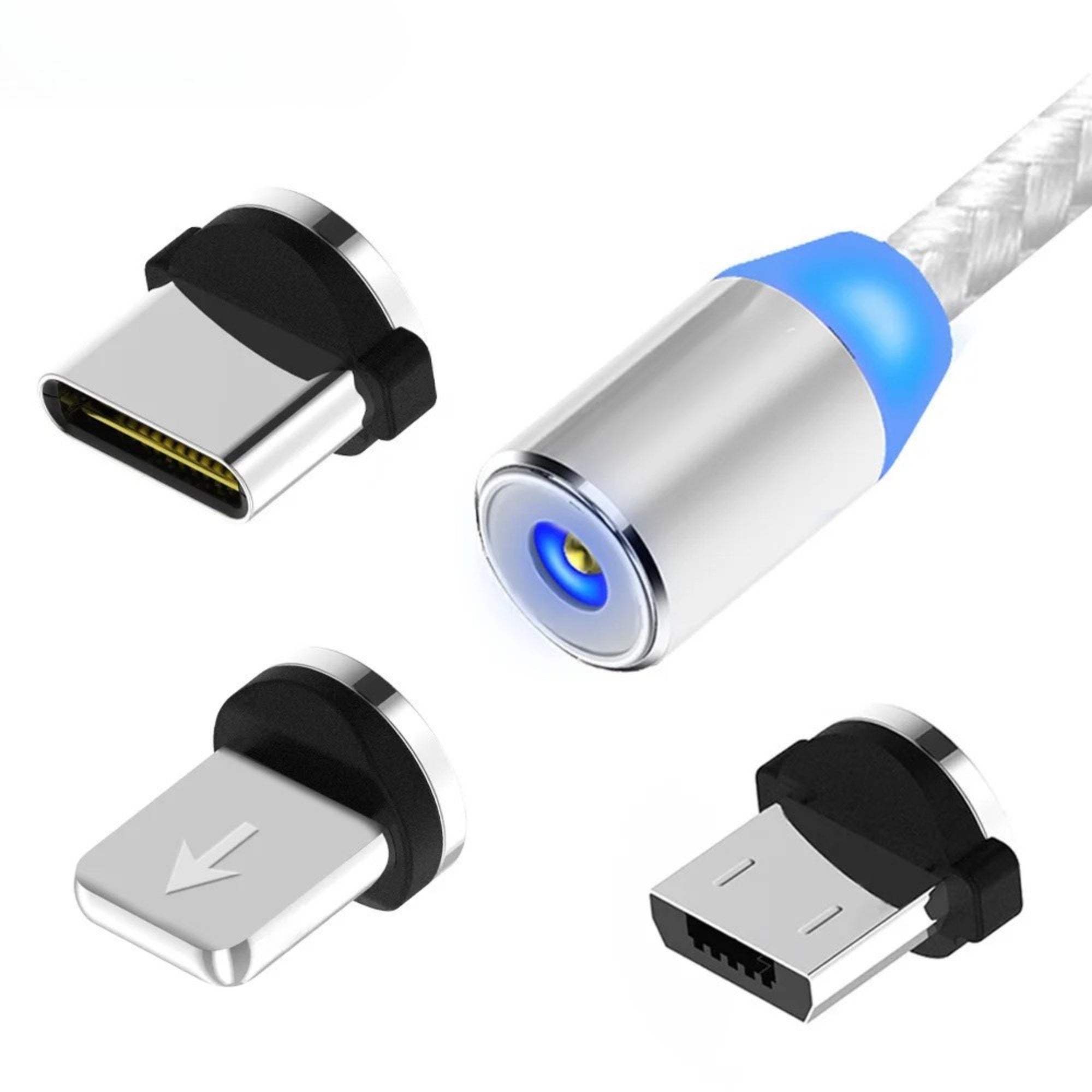 Câble de Recharge Magnétique 3-en-1 | Rotation 360°