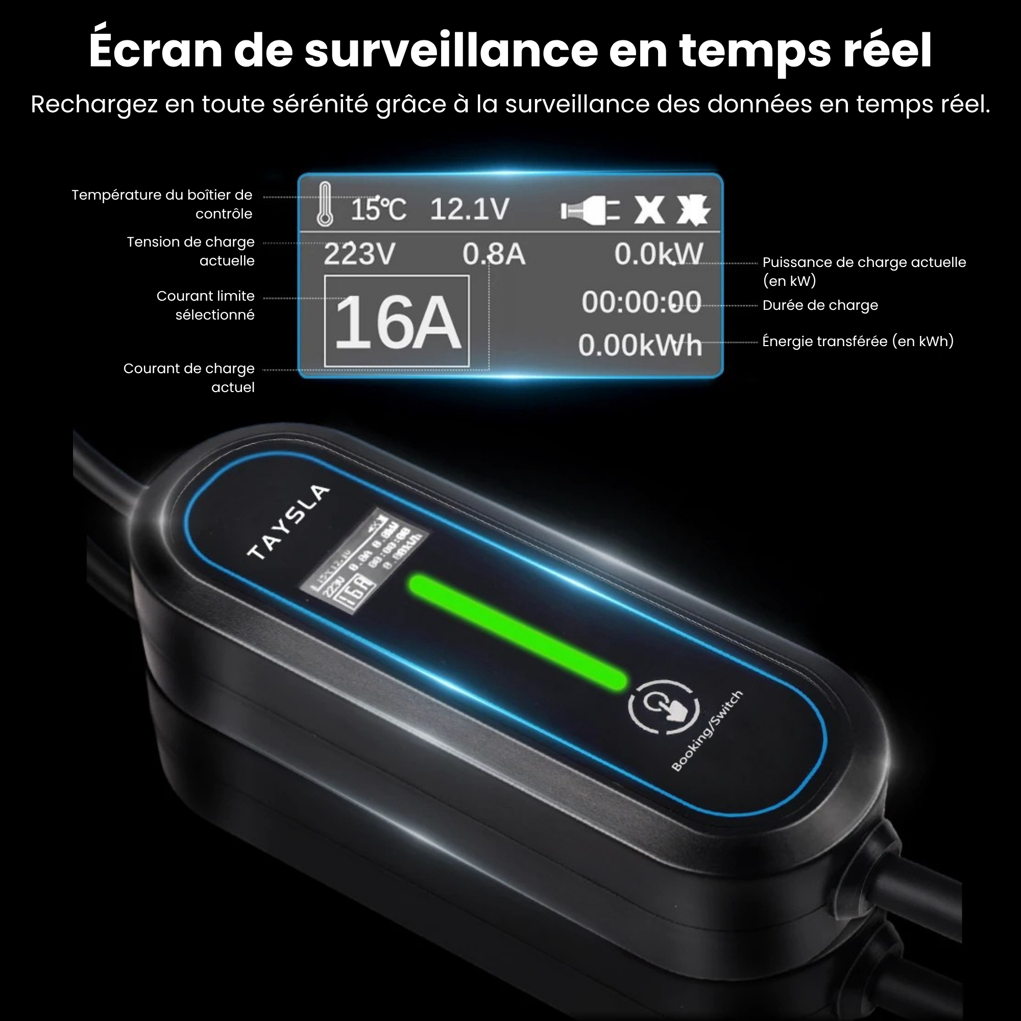 Chargeur Portable Allié 3.6kW | La Simplicité Efficace | Type 2