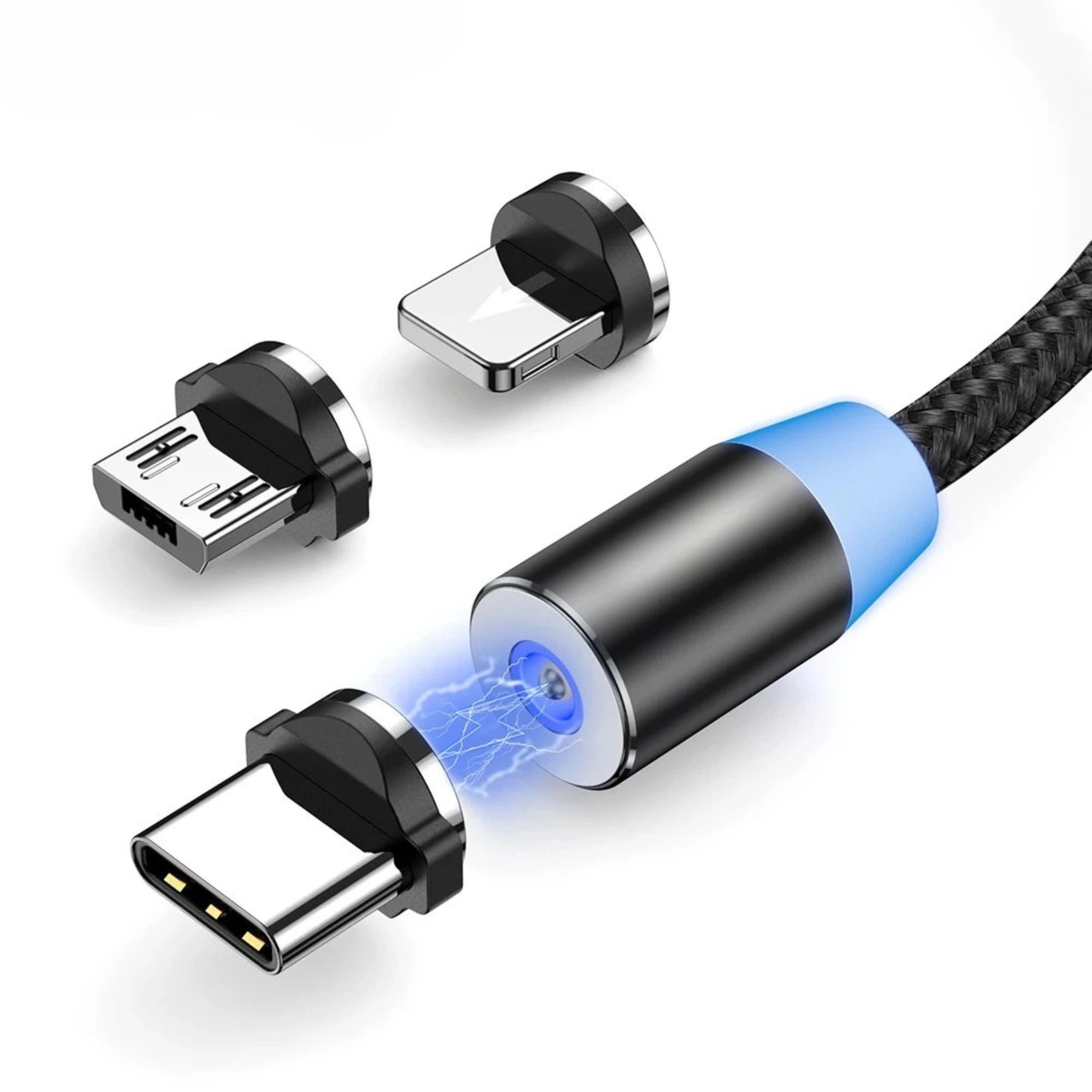 Câble de Recharge Magnétique 3-en-1 | Rotation 360°