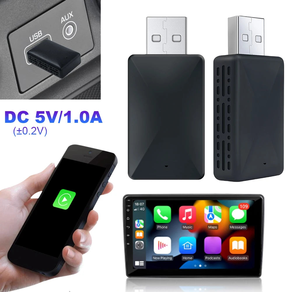 Adaptateur sans fil 2-en-1 CarPlay & Android Auto – Plug & Play